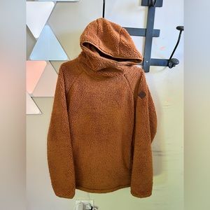 Burton woman’s Sherpa fleece, thick material, insulated hoodie, size large